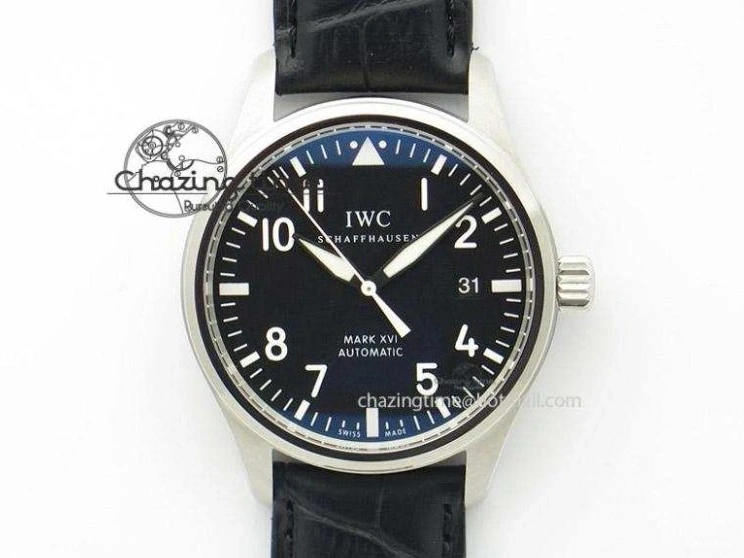 MIROTIME 0306 Supportive Portofino Automatic SS AF 1:1 Best Edition White Dial on Black Croco Leather Strap A 7184